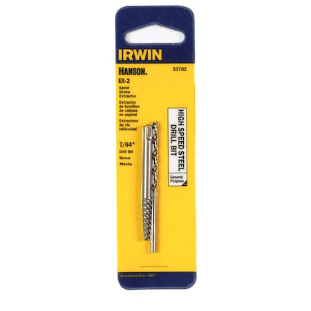 Irwin Irwin Hanson 7/64 in. X 7/64 in. D High Speed Steel Drill Bit Extractor Set 5.4 in. 1 pc 53702